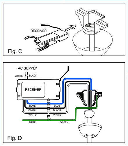 Anderic Replacement UC7067FMRX Universal Ceiling fan ... uc7067rc wiring diagram 
