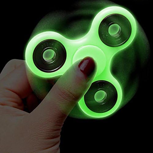 Premium Glow In The Dark Fidget Spinner By Fidget Freedom | Ultimate EDC Tri-Spinner Toy | Long, Quiet Spin, Stress Reducer & Boredom Killer | Ideal For ADHD, ADD, Autism, Kids,Teens & Adults (Aqua)