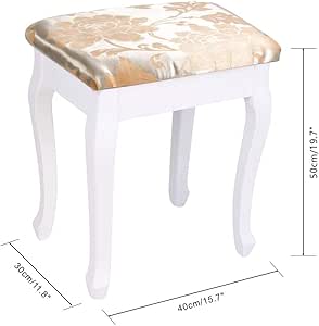 CCLIFE Taburete silla para tocadores tocador silla 40/30/50 cm: Amazon