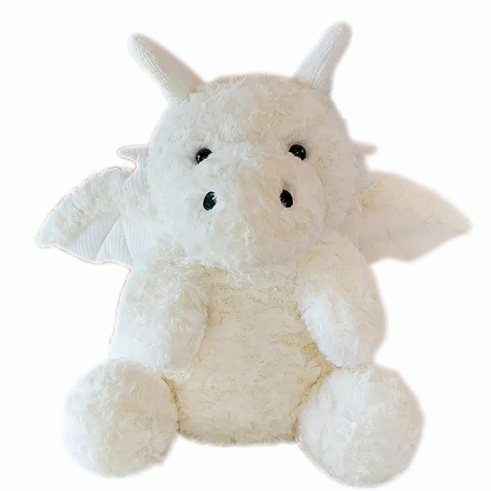 YUKOUQIAN Dragon Stuffed Animal Cute Dragon Plush Toy for Girls Boys 11 inch (jiaolong baise 11in)