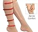 Aisprts (2 Pairs) Compression Socks, New Compression Zip Sox Socks Stretchy Zipper Leg Support Unisex Open Toe Knee Stockings (Beige, S/M)