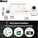 Home Security Camera System, HOCOSY HD 1080P WiFi IP Camera,2 Way Audio,Night Vision,Indoor/Outdoor Cam for House, Baby, Pet Security white