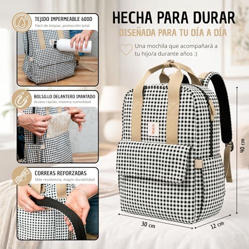 ANCRIVE Waterproof Baby Carriage Backpack with Changing Pad, Baby Carriage Backpack with 7 Compartments and 9 Pockets, Ideal for Hospital Maternity, Walks and Travel, Diaper Backpack for Mom and Dad