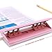 Chris.W Adjustable 6-Hole Punch for A5, Personal, Pocket Planner Inserts, 6 Sheet Capacity - 5.5mm Hole Diameter(Pink)