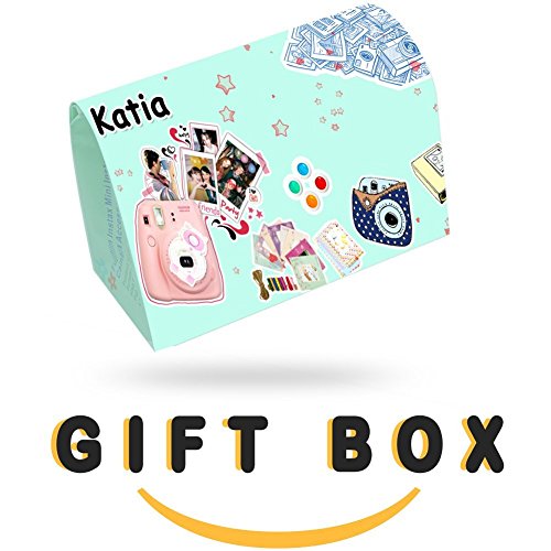 Katia Printer Accessories Bundle Set for HP Sprocket Portable Photo Printer, X7N07A, Print Social Media Photos on 2x3 Sticky with Hard Shell Case, Calendar Album, Frames, 2x3 Stickers - Blue