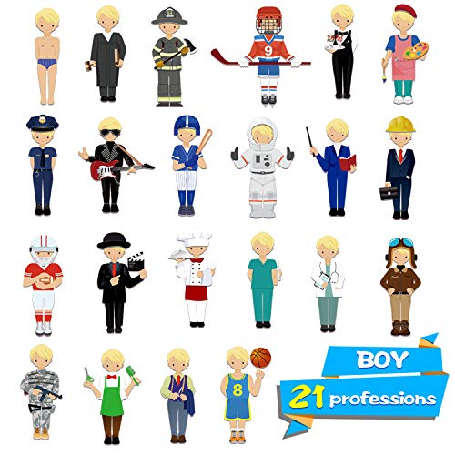 2 Magnetic+Dress+up+Occupations+Preschool+Learning