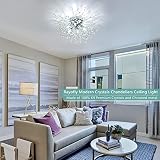 Rayofly Modern Crystal Ceiling Light Fireworks 6 G9 LED Chrome view 2