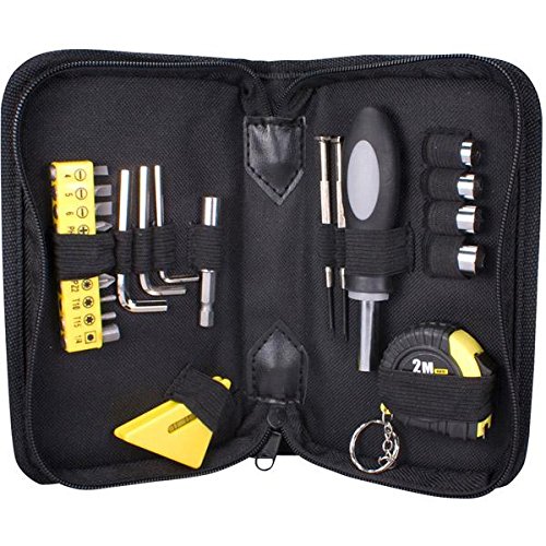QVS CA216-K3 23-Piece Technicians Tool Kit with Level and Tape Measure