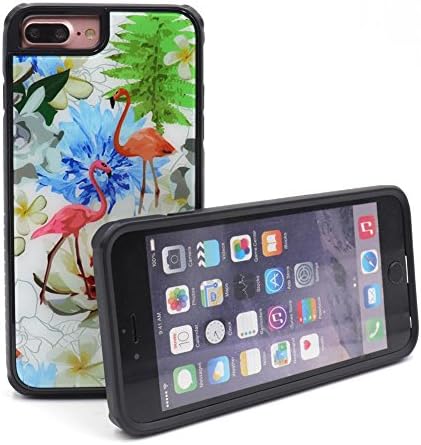 iPhone 6S/7/8 Plus Case DOKDO Shock-absorbing TPU Bumper Case Anti-Slip Elegant Glass Back With Colorful Painting [Glass As Apple iPhone 8] Defensive Protection Cover (White)