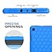 MoKo Case for All-New Amazon Fire HD 8 Tablet (7th/8th Generation, 2017/2018 Release) - [Honey Comb Series] Light Weight Shock Proof Soft Silicone Back Cover [Kids Friendly] for Fire HD 8, Blue