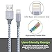 Lightning Cable, Iseason iPhone Charger Cables 4Pack 3FT 6FT 6FT 10FT to USB Syncing Data and Nylon Braided Cord Charger for iPhone X/8/8Plus/7/7Plus/6/6Plus/6s/6sPlus/5/5s/5c/SE and More(GeryWhite)