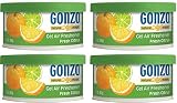 Gonzo Natural Magic Air Freshener Tin - 4 Pack - Citrus - Natural - Small Area - Home Car and Closet Air Freshener Odor Eliminator and Absorber