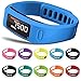 Snapsity Set of 10 Multi-Color Replacement Wrist Bands For Garmin Vivofit With Clasps Vivofit Bracelets (Small)