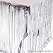 Rhode Island Novelty Silver Metallic Foil Fnge Table Skirt 144 Inch x 30 Inch Party Decoration