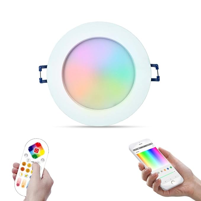 iHomma IP44 RGBWW Smart LED Einbaustrahler Bluetooth/WiFi / IR Kontrol Downlight mit Smartphone für Android/IOS Kostenlos APP