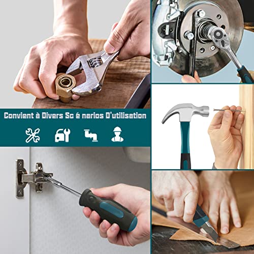 Tool Case 257 Pieces Complete Tool Case – Sundpey Portable Tool Box Hammer Pliers Screwdriver Wrench Socket Tape Measure Tool Kits Repair Combined