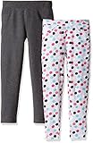 Limited Too Girls' 2 Pack French Terry Legging, KW01-Multi, 4