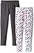 Limited Too Little Girls' 2 Piece Pack French Terry Knit Pull on Jeans, KW01-Multicolor Print, 4