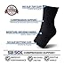 SB SOX Compression Ankle Brace (1 Pair) – Ankle Support Sleeve for Men & Women – Relief for Achilles, Sprains, Plantar Fasciitis (Solid Black, X-Large)