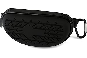 LTOHOE Sunglasses Case for Men and Women, Semi Hard Shell with Metal Carabiner, Portable Zipper Protective Glasses Case