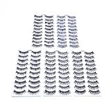 Kenzie Beauty 50 Pairs Wispies False Eyelashes Handmade Natural Lashes Pack