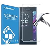 [Full Coverage] SUPTMAX Sony Xperia XZ Screen Protector, Xperia XZ Glass Screen Protector Scratch-resistant Tempered Glass Screen Protector for Xperia XZ (Clear)
