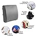 Easy Posture Brands Lumbar Support Cushion Back Pillow for Office Chair or Car Lower Back Pain Relief - 100% Memory Foam Black or Gray (Bonus Cover)