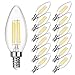 SHINE HAI Candelabra LED Filament Bulbs 40W Equivalent, 4000K Chandelier B11 LED Bulb E12 Base Decorative Candle Light Bulb, Pack of 12 primary