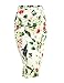 ACEVOG Women's Pencil Skirt High Waist Bodycon Knee Office Floral Print Midi Dress,Green,X-Large