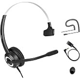 Cisco Phone Headset Mic Noise Cancelling Compatible with Cisco Phones 6861 7942g 7965g 8841 8851 8861 8945 8961 Series Model Includes U10 RJ9 Cord and 3.5mm Jack Adapter