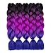 28 Inch Pre Stretched Braiding Hair 7 Packs Easy Crochet Braid Hair, Hot Water Setting Professional Soft Yaki Texture Ombre Braiding Hair Extensions