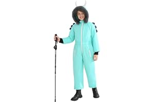 Haloumoning Boys One Piece Dinosaur Snowsuits Kids Hooded Waterproof Winter Outdoor Overalls Snowboarding Ski Suits 5-14Y