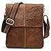 Vintage Nubuck Leather Cross-body Satchel Messenger Bag Small Casual Shoulder Purse (Brown)