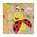 Rolimate Educational Preschool Wild Insect Wooden Cube Block Jigsaw Puzzles - Spider Grasshopper Ladybirds Butterfly Snails Bee, Birthday gift toy for Age 1 2 3 4 5 6 7 Years Old and Up Toddlers Kids