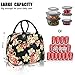 Lunch Bags for Women, HSicily Insulated Durable lunch Box Tote Bag Cooler Bag Lunch Bag for Work School Picnic Travel Beach(Peony)
