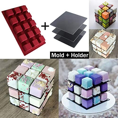 Rouge Zuolan Silicone Magic Cube Cake Mousse Gateau Moule 15 Holes Moules A Gateaux Moules A Chocolat Bonbons Gelee Moules A Bonbons Et Chocolat Cuisine Maison Zwembaddebeemd Nl