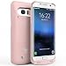 Galaxy S7 Edge Charger Case, SAVFY 5200 mAh Portable External Backup Battery Charger Cover Case Pack for Samsung Galaxy S7 Edge Rechargeable Power Bank Case (Rose Gold)