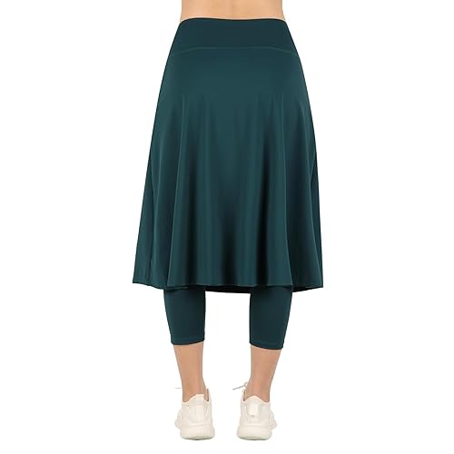 Womens Tennis Skirt With Built In Capri Leggings Pockets Knee Length Skorts Skirts Skirts For Hiking Sports Long Jean Skirt Leather Skirts Long Skirts