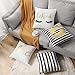 Monkeysell Bronzing Flannelette Home Throw Pillow Cover Lips Love Black Striped White Print Gold Black Room Decor Throw Pillows Cover for Couch Bed Sofa Christmas Gift18 inches