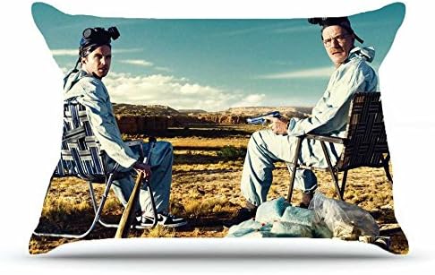 Huahs Queen Pillowcase Size 20 x 30 Inches Cotton Pillowcases Decorative Pillow Cover Case with Hidden Zipper Decor Cushion Covers - Nature Desert people breaking bad actors bryan cranston walter whit