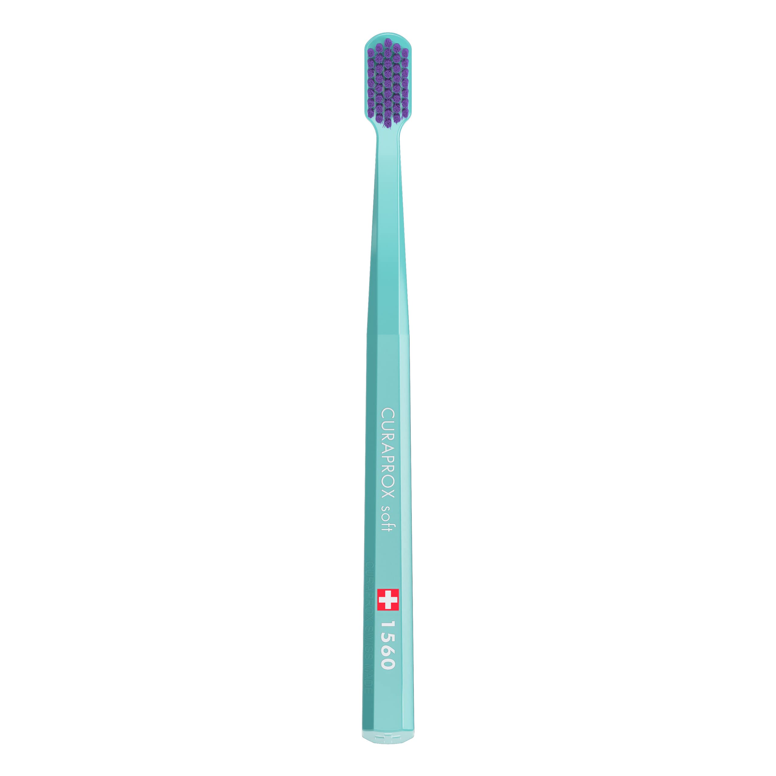 Curaprox CS 1560 Soft Toothbrush – Firmer Brushing Experience | Gentle Plaque Removal for Adults | Single Pack, Random Color | Made in Switzerland