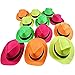 ifavor123 Bright Neon Color Plastic Gangster Hats – Themed Party Fedora Hat Accessor (12)