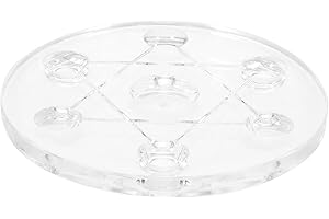 MALUGOGO Seven-Star Array Acrylic Crystal Sphere Ball Stand 10cm Diameter Sphere Display Holder Decorative