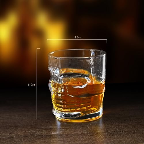 KTQUICK Whiskey Glasses Set of 4, 10 oz Old Fashioned Tumblers for Drinking Scotch Bourbon Whisky Cocktail Cognac Vodka Gin Tequila Rum Liquor Rye Gift for Men