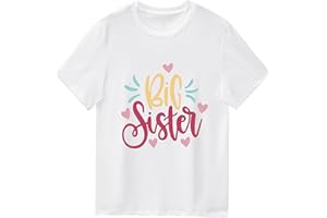 Baby Girl Big Sister Little Sister T Shirt Tops Sibling Matching Outfit Twins Sister Tees Big Sis Lil Sis Clothes