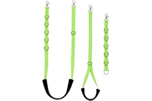 FURSDOLY Dog Grooming Belly Straps Green Pet Grooming Supplies 3 Sets Professional Dogs Belly Band Pets Dogs Groomer Extension Strap Table Arm Loop Extender for Small Medium Large Breed (Green)