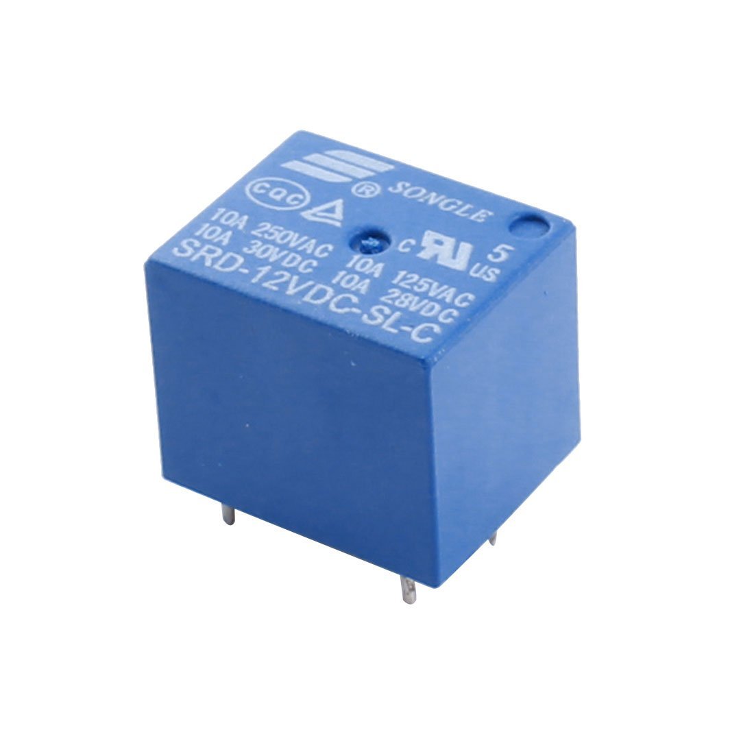 SRD-12VDC-SL-C DC 12V Coil Voltage 5 Pins Power Relay Blue