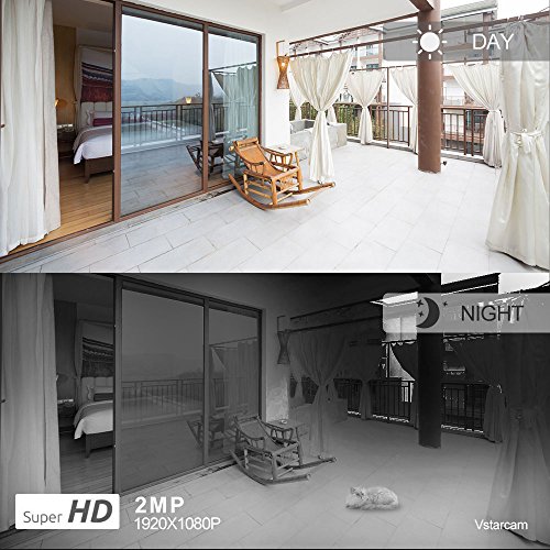 WiFi IP Camera Outdoor, VStarcam 1080P Waterproof Wireless Surveillance Camera, IR LED Motion Detection Security CCTV Camera with Cloud Service