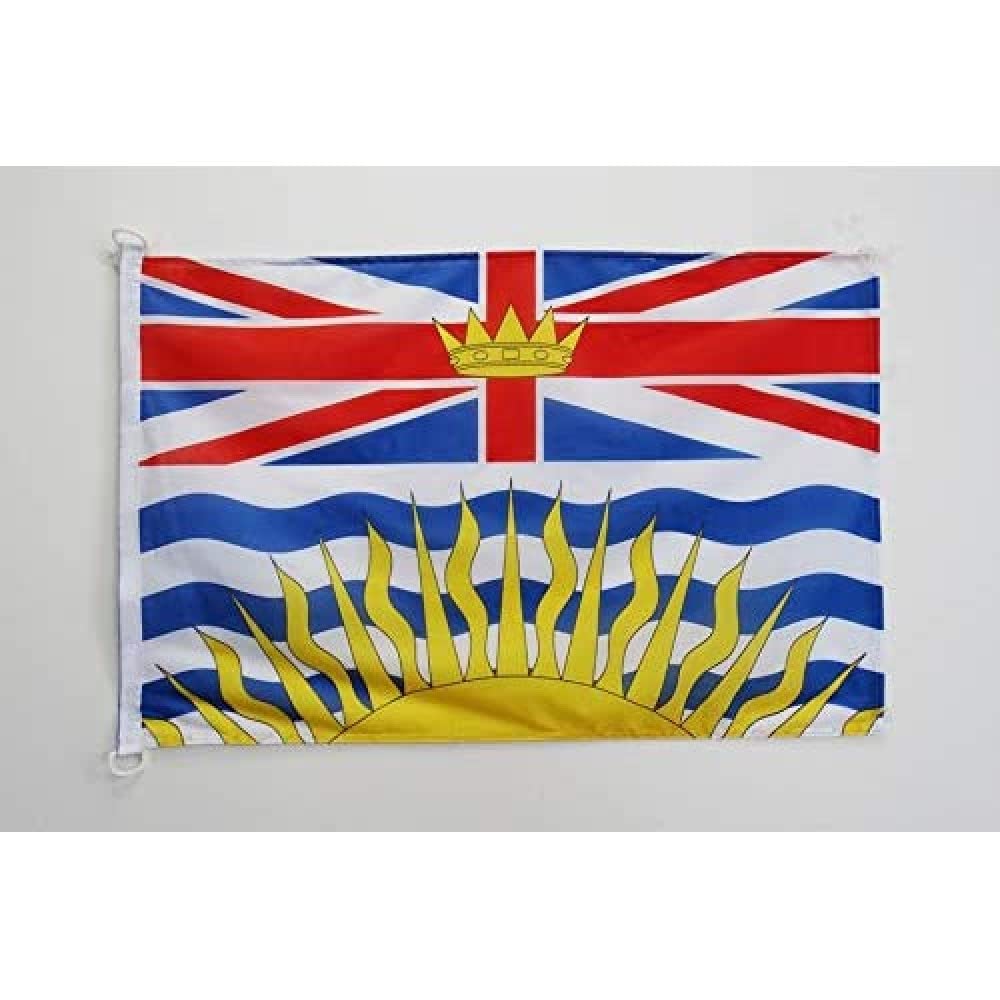 AZ FLAG - British Columbia Flag - 2x3 Ft - For Outdoor - Canadian region of British Columbia Banner Knitted Polyester with Two Plastic Rings - Fade Resistant - Vivid Colors - 2' x 3' Feet - 90x60 Cm