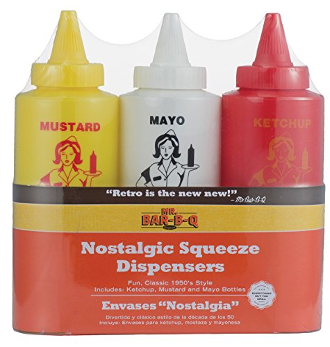Mr. Bar-B-Q 40196Y Nostalgic Squeeze Dispensers